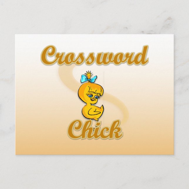 Crossword Chick Postkarte (Vorderseite)