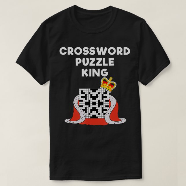 Crossword Funny Crossword Solving King T-Shirt (Design vorne)