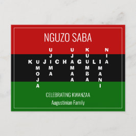 Crossword Nguzo SABA Kwanzaa Feiertagspostkarte