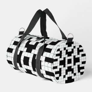Crossword Puzzle Design Duffel Bag Duffle Bag