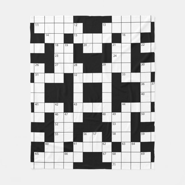 Crossword Puzzle Design Fleece Blanket (Vorderseite)