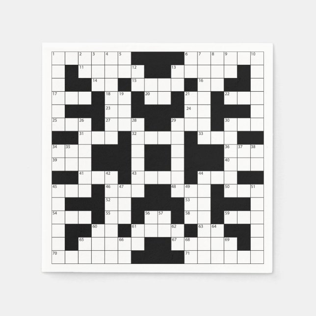 Crossword Puzzle Design Paper Napkin Serviette (Vorderseite)