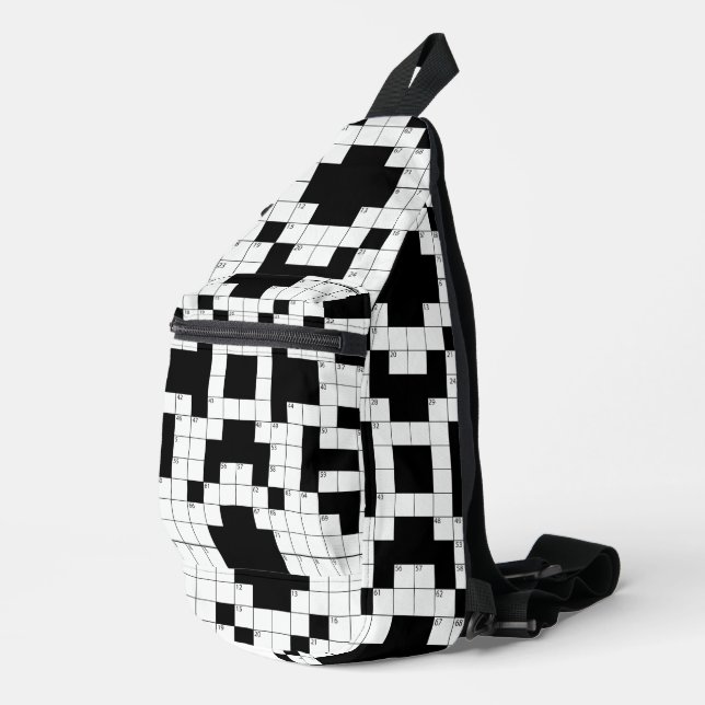 Crossword Puzzle Design Sling Bag (Rechte Ecke)