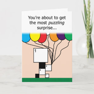 Crossword Puzzle Happy Birthday Card (11x11 Grid) Karte