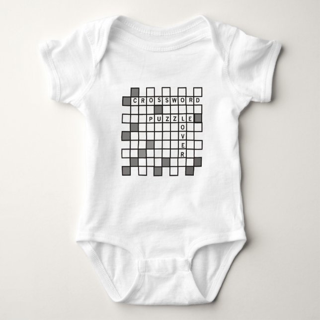 Crossword Puzzle Lover Baby Strampler (Vorderseite)