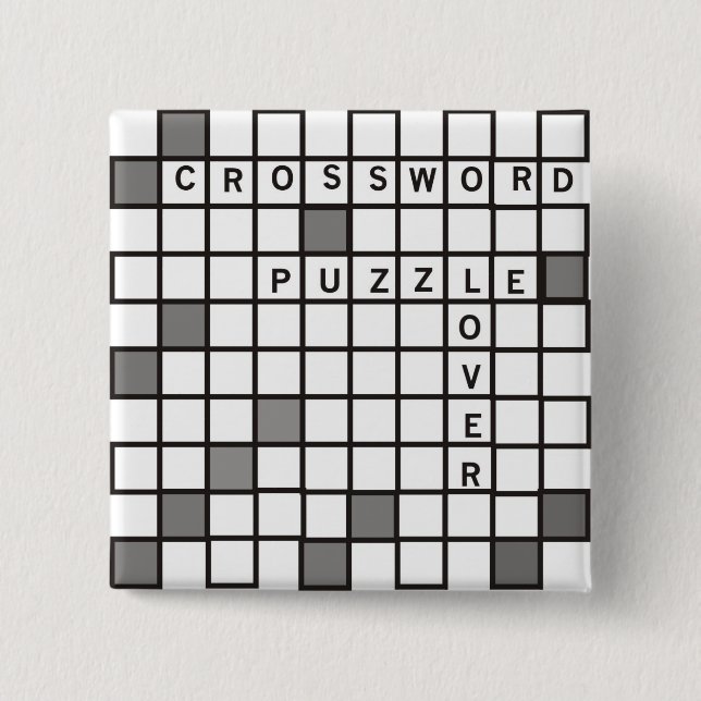 Crossword Puzzle Lover Button (Vorderseite)