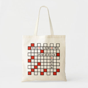 Crossword Puzzle Lover rot Tragetasche
