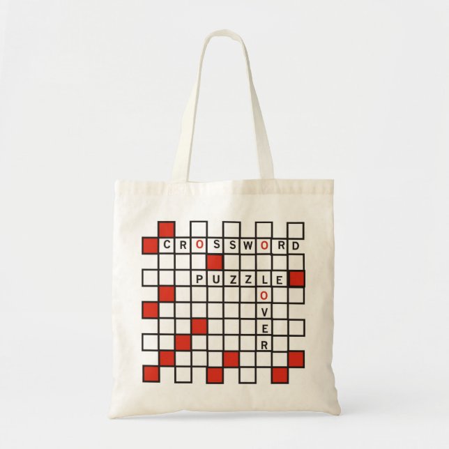 Crossword Puzzle Lover rot Tragetasche (Vorne)