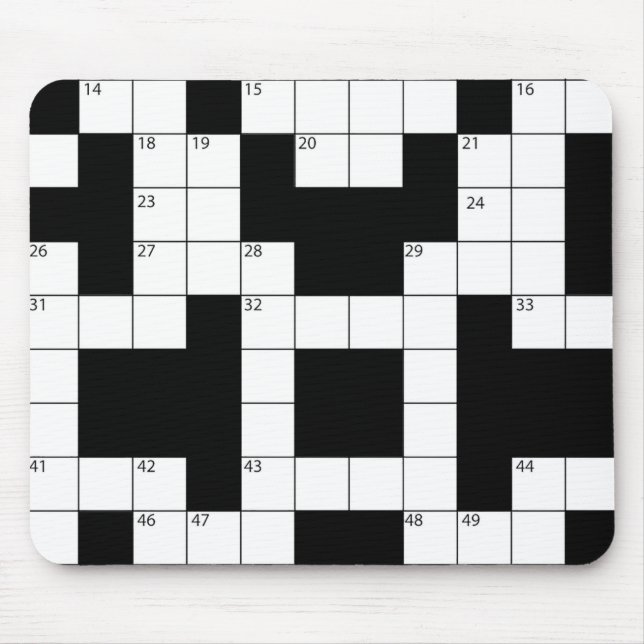 Crossword Puzzle Maus Pad Mousepad (Vorne)