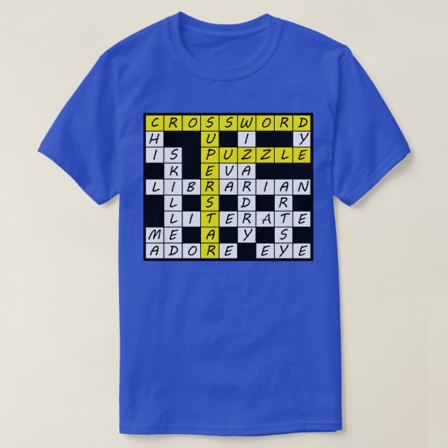 Crossword Puzzle Supergelbes Highlight T-Shirt (Design vorne)