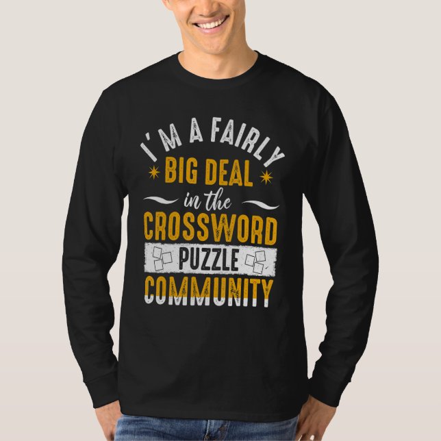 Crossword Puzzles Big Deal Retirement Puzzle  Play T-Shirt (Vorderseite)