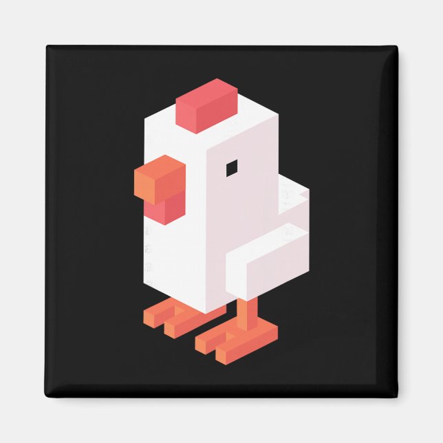 Crossy Road Huhn Klicken Magnet (Vorne)