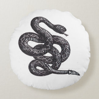 Crotalus Cascavella Schlange (Giftige Grubenotter) Rundes Kissen