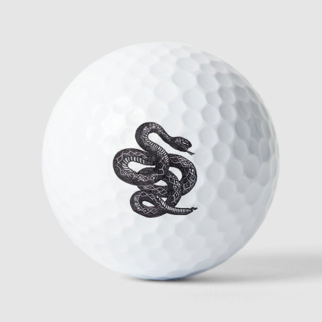 Crotalus Cascavella Snake (Venemous Pit Viper) Golfball (Vorderseite)