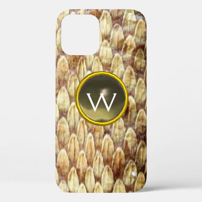 CROTALUS GRAY GEM MONOGRAM Case-Mate iPhone FALL Hülle (Rückseite)