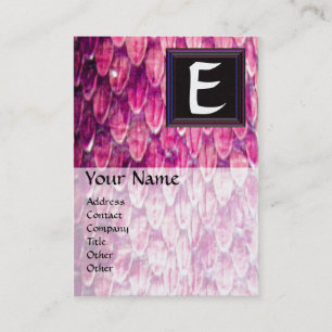 CROTALUS MONOGRAM, helles, schwarz-rosa Gold Visitenkarte