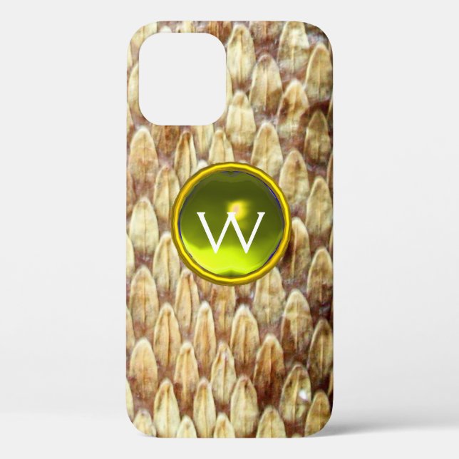 CROTALUS YELLOW GEM MONOGRAM Case-Mate iPhone HÜLLE (Rückseite)