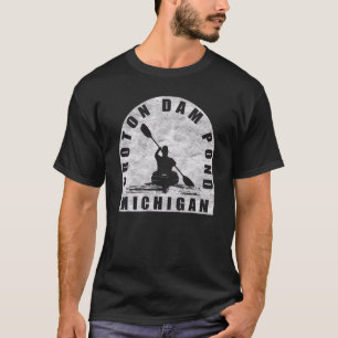 Croton Dam Pond Kayaking Michigan T-Shirt