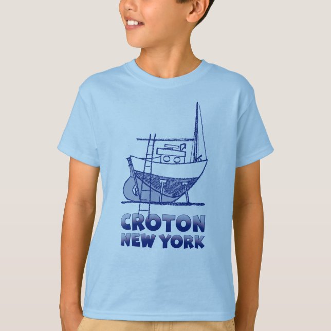 CROTON-ON-HUDSON BOY'S SAILBOAT T - SHIRT (Vorderseite)