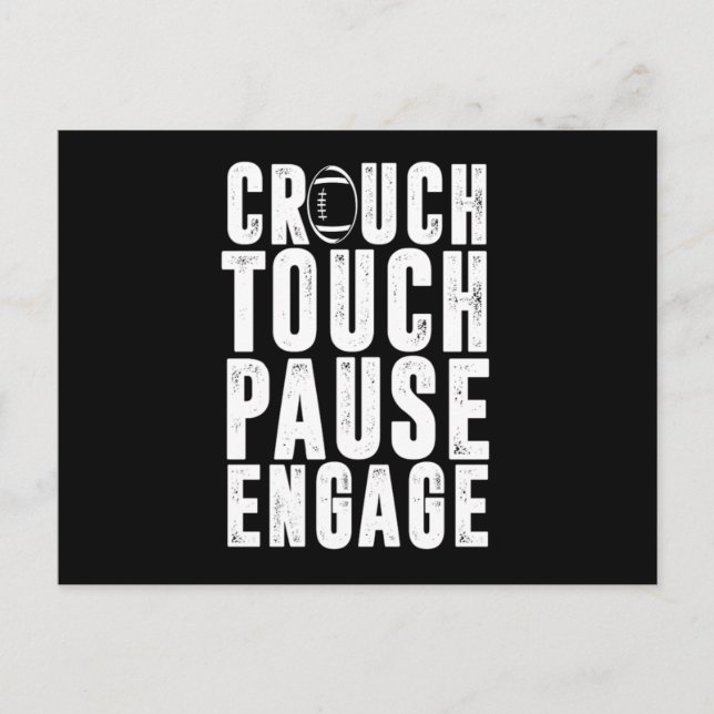 Crouch Touch Pause Engage Rugby Player Team Gift Postkarte (Vorderseite)