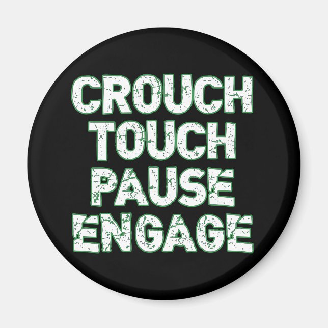 Crouch Touch Pause Engage Rugby T-Shirts Magnet (Vorne)