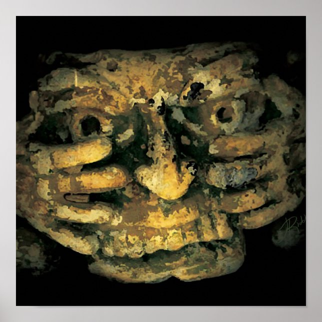 Crouching-Skulptur Poster (Vorne)