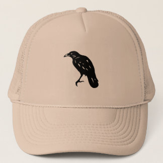 CROW カラス 切り絵 cutout picture Truckerkappe