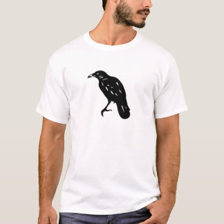 CROW カラス 鴉 烏 グッズ 切り絵 T-Shirt
