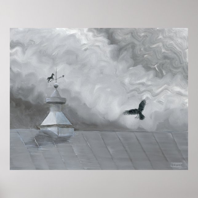 Crow and Weather Vane Poster (Vorne)