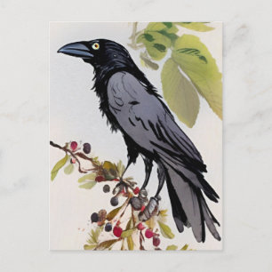 Crow Art Card Postkarte