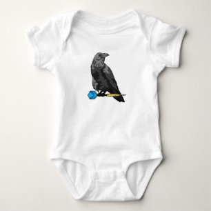 Crow at Darts with Dart Baby Strampler