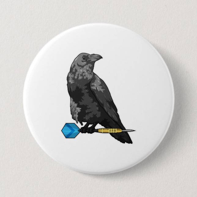 Crow at Darts with Dart Button (Vorderseite)