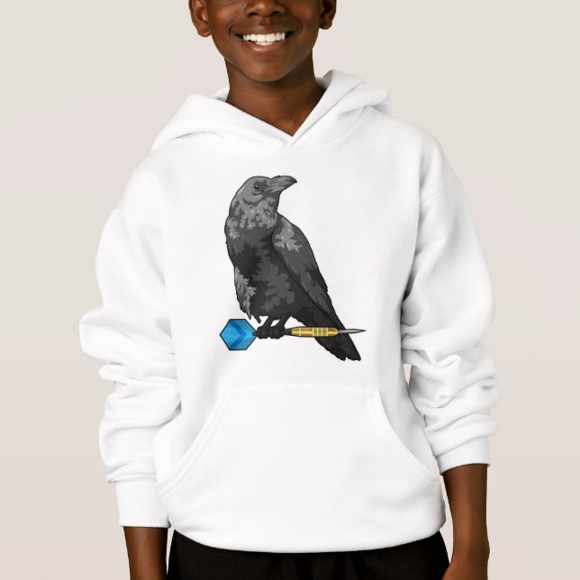 Crow at Darts with Dart Hoodie (Vorderseite)