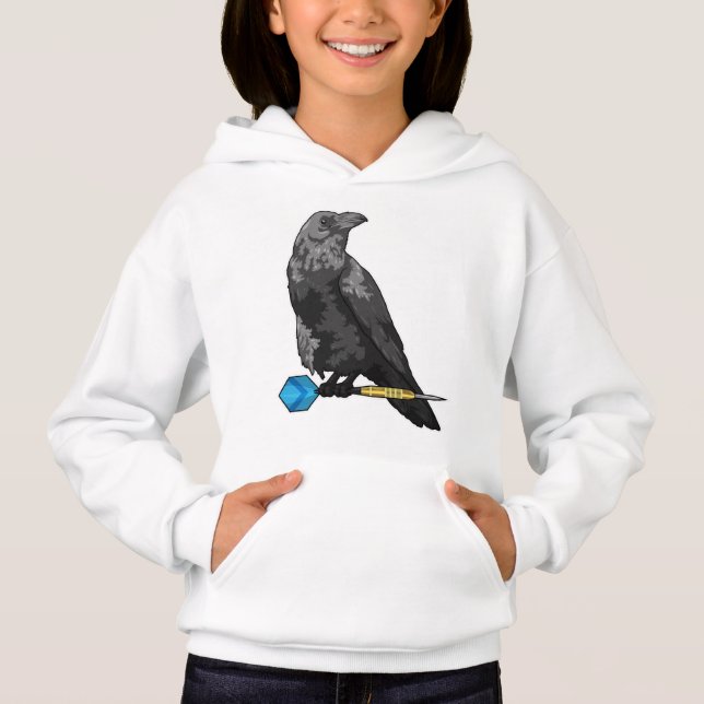 Crow at Darts with Dart Hoodie (Vorderseite)