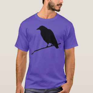 Crow auf einem Telefonkabel T-Shirt