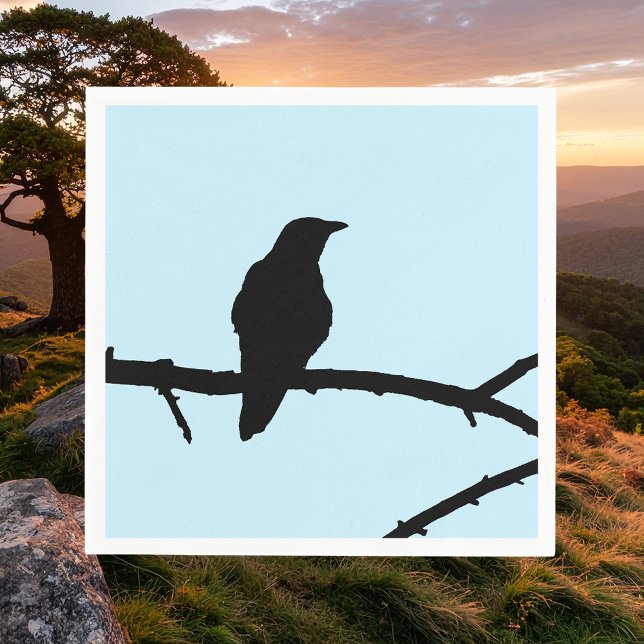 Crow auf einem Zweig Serviette (Von Creator hochgeladen)