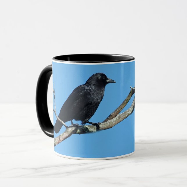 Crow auf einen schönen Tag Tasse (Vorderseite Links)