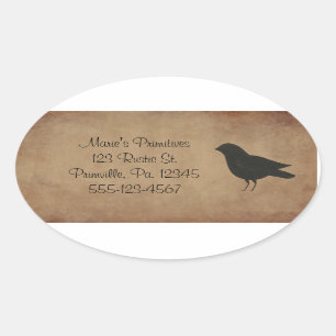 Crow-Aufkleber Ovaler Aufkleber