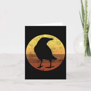 Crow Bird Lover Raven Vintag Karte