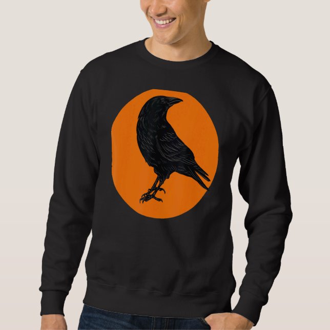 Crow Birds Sunset Silhouette Bird Sweatshirt (Vorderseite)
