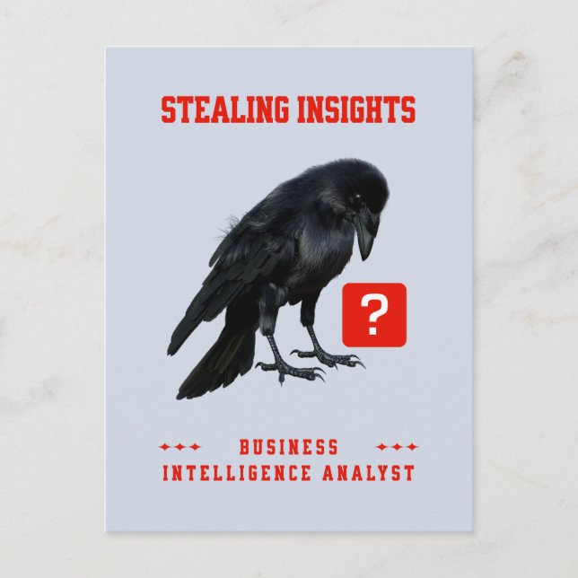 Crow Business Intelligence-Analyst Feiertagspostkarte (Vorderseite)