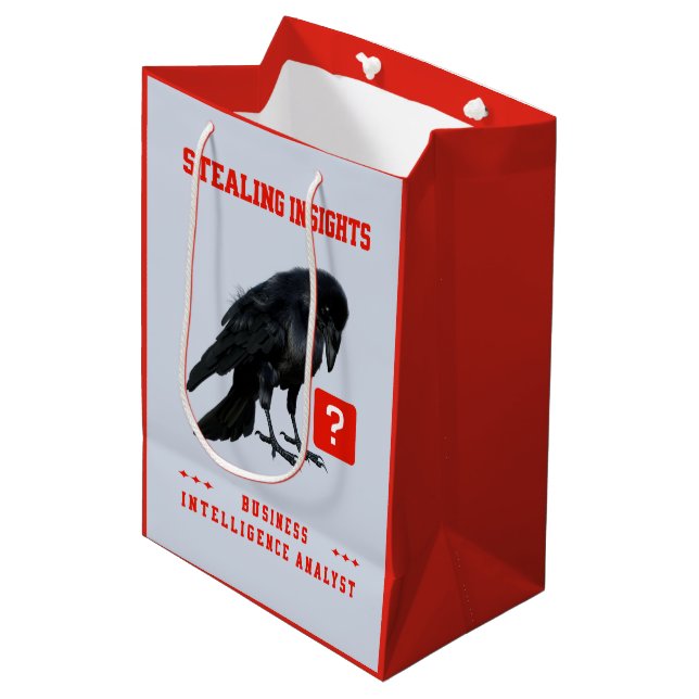 Crow Business Intelligence-Analyst Mittlere Geschenktüte (Vorderseite Schrägansicht)