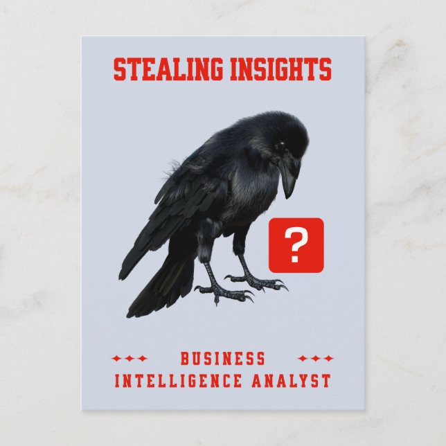 Crow Business Intelligence-Analyst Postkarte (Vorderseite)