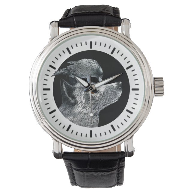 Crow & Cattledog Watch Armbanduhr (Vorderseite)