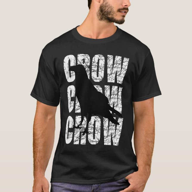 Crow Clever Raven Crow Blackbird T-Shirt (Vorderseite)