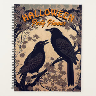 Crow Couple Halloween-Party Planner Planer