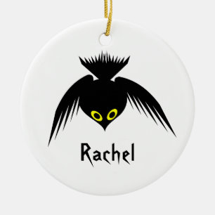 Crow Custom Gothic Medallion Keramik Ornament