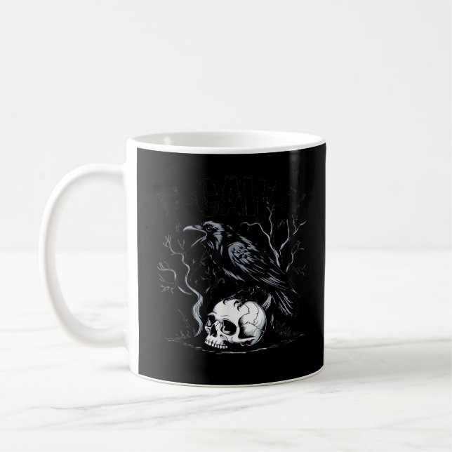 Crow, F-Caw-F Bird Moon Gothic Adult Humor Kaffeetasse (Links)