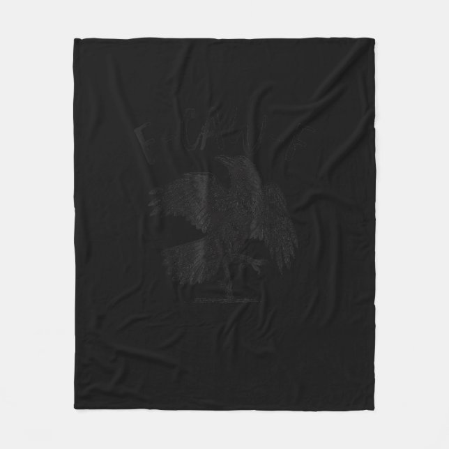Crow, F-Caw-F Funny Bird Aesthetic Casual Fleecedecke (Vorderseite)