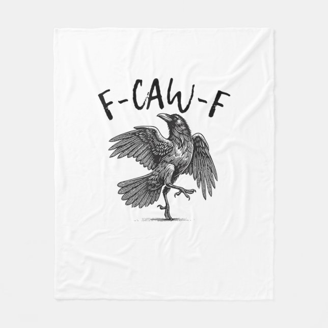 Crow, F-Caw-F Funny Bird Fleecedecke (Vorderseite)